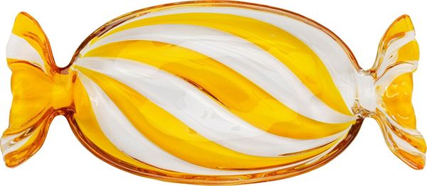 Kare Design Schale Candy Gelb 35cm, Glas, aus gefärbtem Glas