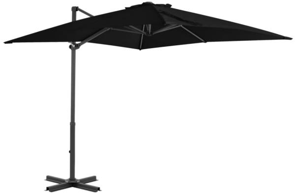 vidaXL Ampelschirm mit Aluminium-Mast 250x250 cm Schwarz 46986