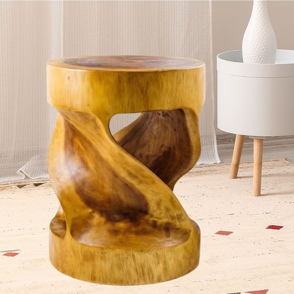 Beistelltisch SWING ca. H45cm Suar Natural Massivholz Telefontisch Deko Säule