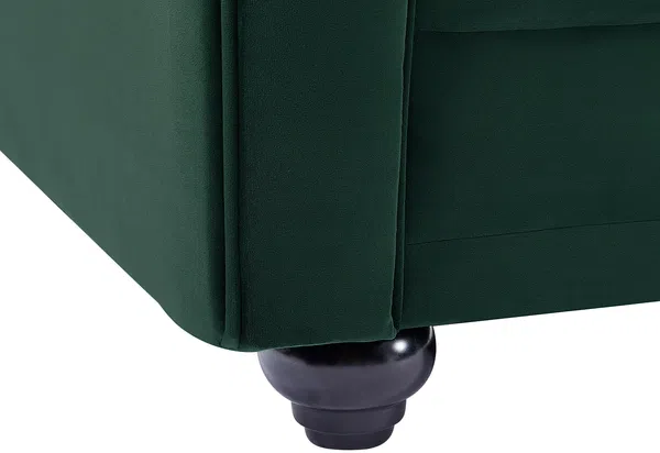 Vente-unique - CHESTERFIELD Couchgarnitur SamtStoff Grün - B 88 cm x H 72 cm x L 205 cm165 cm Bild 7