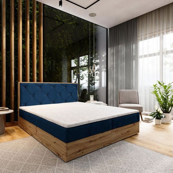 Masseno Boxbett FOSCO 180x200 cm mit Bonell Matratze und Topper