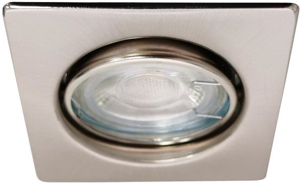 TRANGO LED Einbauleuchte, 6er Set 6729-062SM6KSD LED Einbaustrahler Nickel matt Eckig inkl. 6x5 Watt 6000K Tageslichtweiß - 3 Stufen dimmbar Ultra Flach LED Modul, Deckenspot, Einbauspot, Deckenleuchte, Downlight
