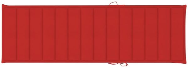 vidaXL Sonnenliege mit Roter Auflage Imprägniertes Kiefernholz 3065825 Bild 6