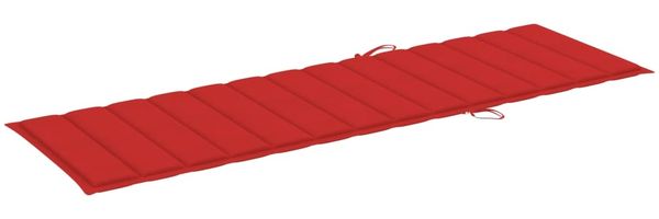 vidaXL Sonnenliege mit Roter Auflage Imprägniertes Kiefernholz 3065825 Bild 5