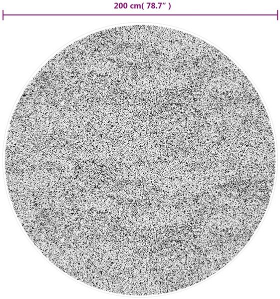 vidaXL Teppich HUARTE Kurzflor Weich und Waschbar Anthrazit Ø 200 cm 375012 Bild 10