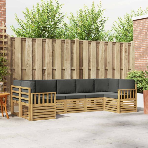 vidaXL Outdoor-Sofagarnitur 6 pcs Weiß und Anthrazit 3392427
