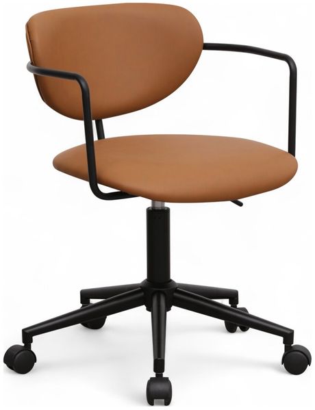 Bürostuhl Odila aus Kunstleder - Drehbar, Höhenverstellbar, Neigbar, Hellbraun