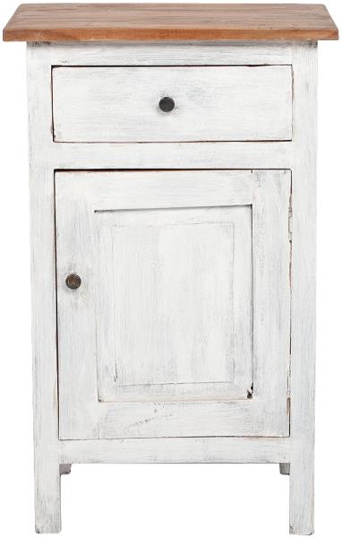 Mahagoni Kommode INDO-NEW White-Brown Beistellschrank Schrank Massivholzkommode Bild 3