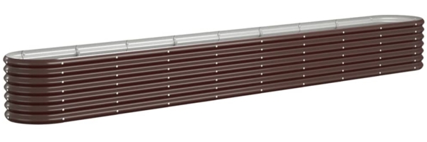 vidaXL Hochbeet Verzinkter Stahl 332x40x36 cm Braun 318885 Bild 1