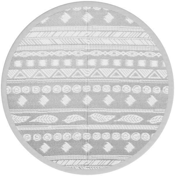 vidaXL Outdoor-Teppich ARAKIL Grau Ø200 cm PP 368532