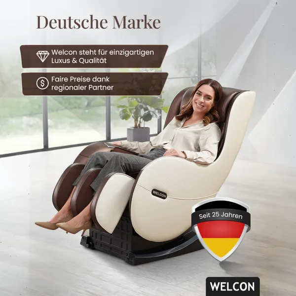 'Easyrelaxx' Massagesessel in Braun-Beige