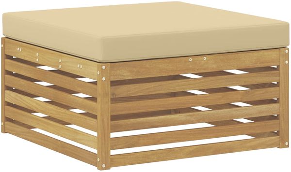 vidaXL Outdoor-Sofagarnitur mit Kissen 6 pcs Weiß und Beige Polyester 3390758 Bild 3