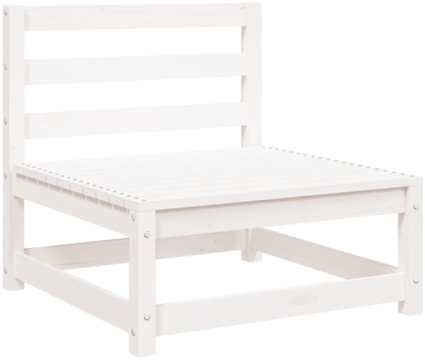 vidaXL Gartensofa ohne Armlehnen Weiß 70x70x67 cm Massivholz Kiefer 837915