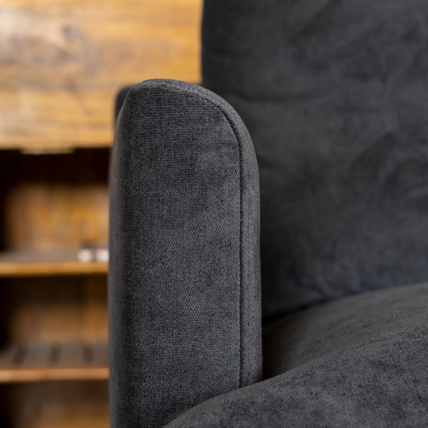 Bronx71 Ecksofa Denver Stoff schwarz rechts Bild 6