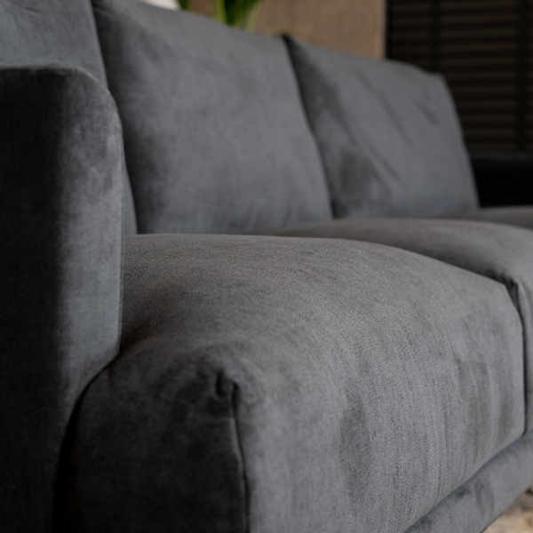 Bronx71 Ecksofa Denver Stoff schwarz rechts Bild 5