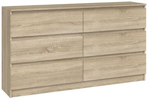 ibonto KOMMODE SONOMA-EICHE 40x138x75cm (H 75 x T 40 x B 138 cm)