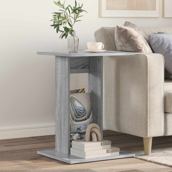 vidaXL Beistelltisch, Holz Sonoma Grau, 45 x 40 x 62,5 cm
