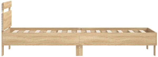 vidaXL Bettgestell mit Kopfteil und LED-Leuchten Sonoma-Eiche 90x190cm 838745 Bild 8