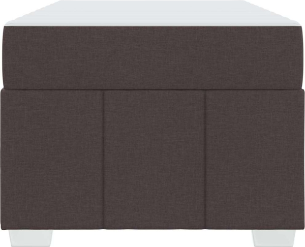 vidaXL Bettrahmen mit Matratze Dunkelbraun 90 x 190 cm Stoff 3398254 Bild 5