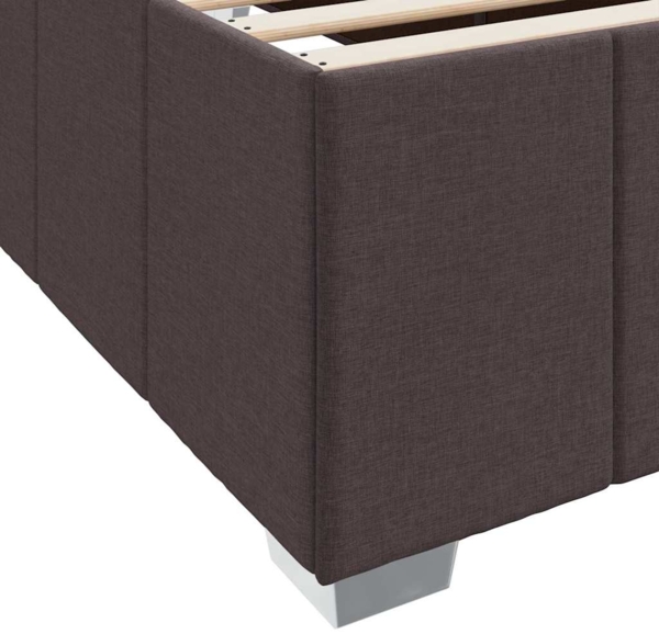 vidaXL Bettrahmen mit Matratze Dunkelbraun 90 x 190 cm Stoff 3398254 Bild 8