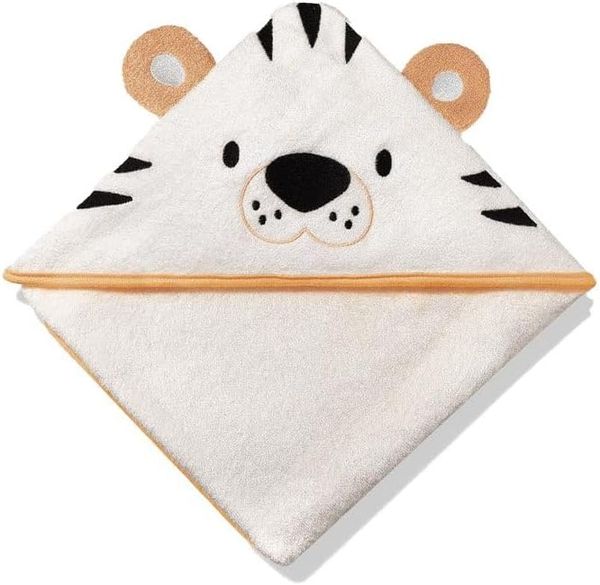 Tropic Bamboo Kapuzenhandtuch für Babys aus Viskose mit Tiger Motiv
