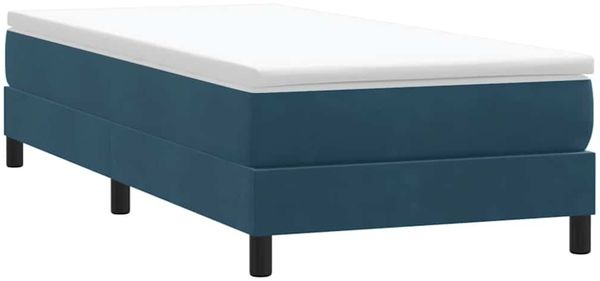 vidaXL Boxspringbett ohne Matratze Dunkelblau 90x210 cm Samt 3315811