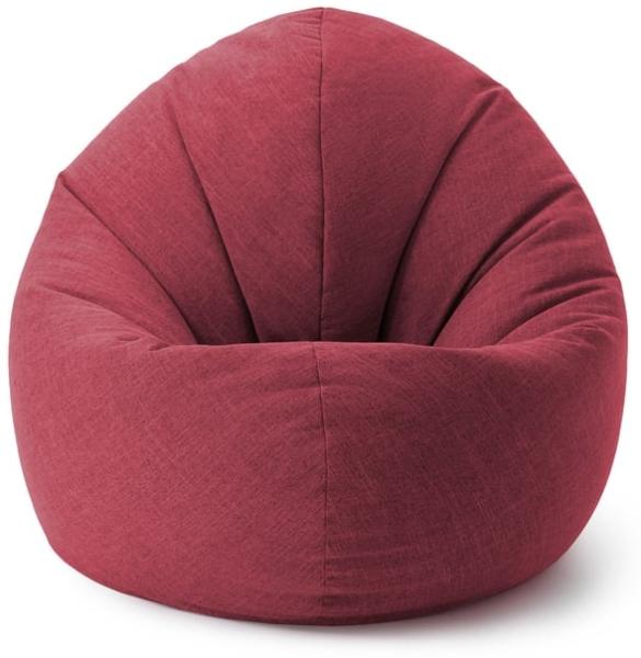 Lumaland 'Interior Line' 2-in-1 Sitzsack, Runder Komfort für drinnen, 300l, 120 x 80 x 75 cm, Rot