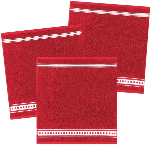 Kracht Geschirrtuch Standard, (3-tlg, 3-teilig), Frottee Küchenhandtücher ca. 50x50cm Baumwolle-Bambus-Mix