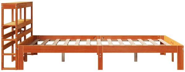 vidaXL Massivholzbett ohne Matratze Wachsbraun 135x190 cm Kiefernholz 3306060 Bild 7
