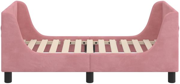 vidaXL Kinderbettgestell mit Kopfteil Rosa 70 x 140 cm Samt 42010850 Bild 6