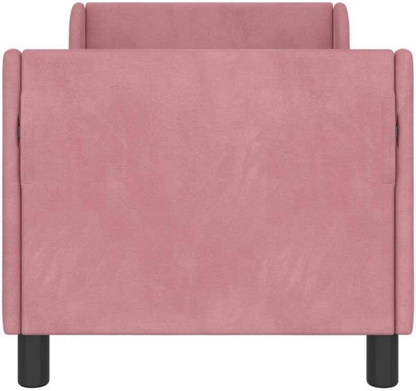 vidaXL Kinderbettgestell mit Kopfteil Rosa 70 x 140 cm Samt 42010850 Bild 5
