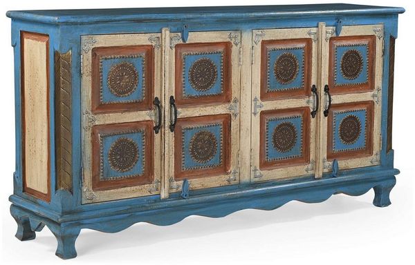 OTTO home Sideboard Mahar, mit aufwendiger Schnitzerei, handgefertigt, Unika-Möbel, Breite 160 cm