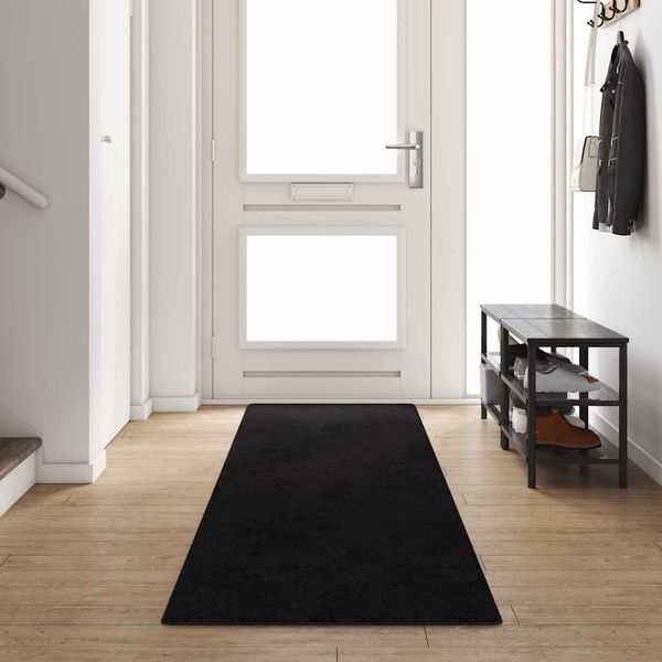vidaXL Teppichläufer Schwarz 80 x 400 cm 100% Polypropylen Tuft 42011408