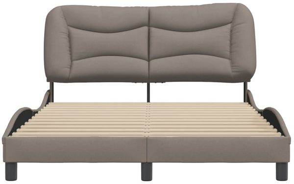 vidaXL Bettgestell ohne Matratze "Hvar" Taupe 120x200 cm Stoff 3207762 Bild 4