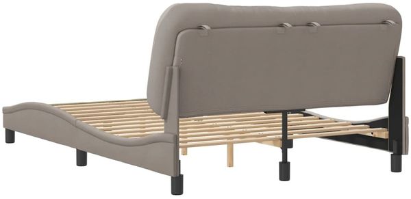 vidaXL Bettgestell ohne Matratze "Hvar" Taupe 120x200 cm Stoff 3207762 Bild 6