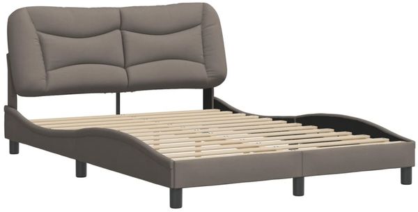 vidaXL Bettgestell ohne Matratze "Hvar" Taupe 120x200 cm Stoff 3207762 Bild 3