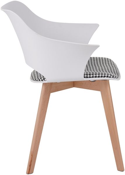 ALBATROS Esszimmerstühle 4er Set AALBORG, Weiß - Beine aus Buche Massiv-Holz, Skandinavisches Retro-Design, bequemer Schalenstuhl - Eleganter Küchenstuhl, Stuhl Esszimmer für Esstisch Bild 5