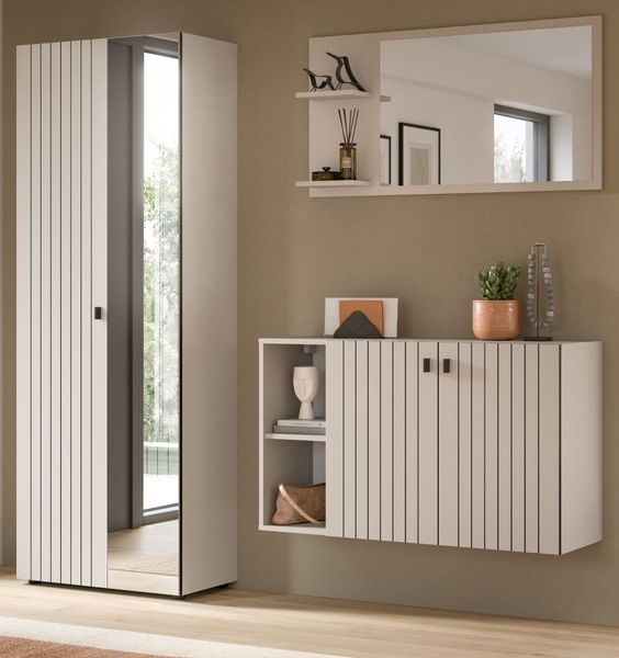 Garderobe Set 3-tlg. Loreno in Kaschmir 191 cm