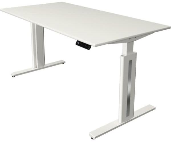 Kerkmann Move 3 fresh Schreibtisch Steh und Sitztisch (B) 160 x (T) 80 cm weiß