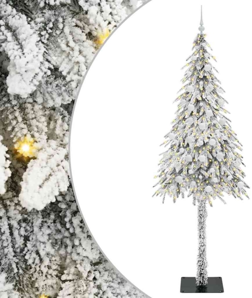 vidaXL Weihnachtsbaum mit 300 LEDs Weiß 210 cm PE und Stahl 3396245