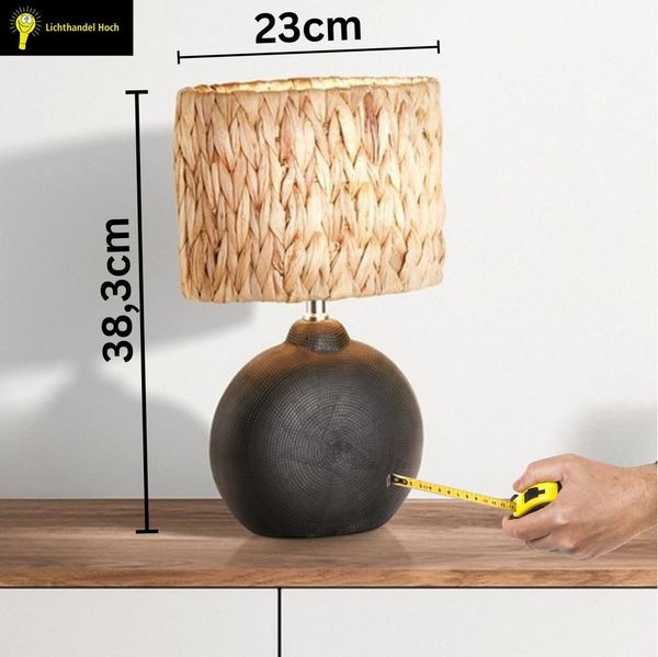 Lichthandel Hoch LED Tischleuchte Nachttischlampe 2er Set Nachttischleuchte für Schlafzimmer Tischlampe, LED wechselbar, warmweiß, LED