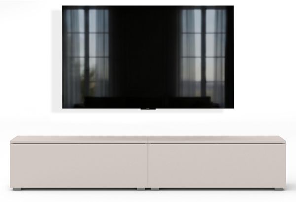AX LIVING Barvo 2x100 cm TV Kommode Lowboard Beige Kaschmir Stehend Bild 3