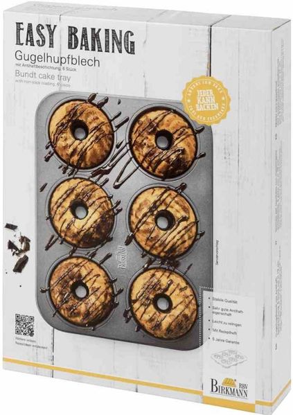 Birkmann Gugelhupfblech, Easy Baking, 6-fach, Ø 10 cm