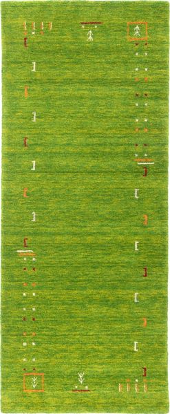 Gabbeh Teppich - Indus »Fenth« 300 x 80 cm - grün - läufer