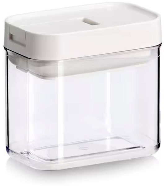 ZELLER 14774 Vorratsdose 380 ml aus Kunststoff transparent, Deckel creme ca. 11 x 7 x 10 cm