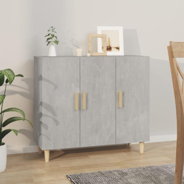 vidaXL Sideboard Betongrau 90 x 34 x 80 cm Holzwerkstoff [812496]