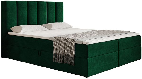 AX LIVING Boxspringbett Bonio I – 180 cm Breite, Schlafkomfort Grün