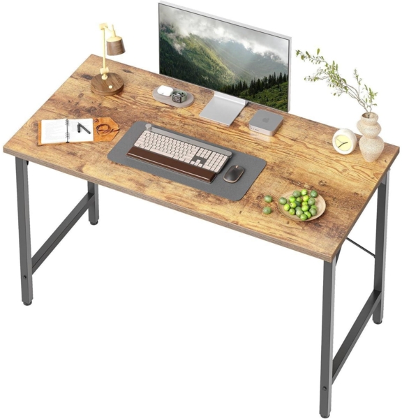 Kleiner Computertisch 100x48cm Bürotisch Industrie-Design Metall-Holz