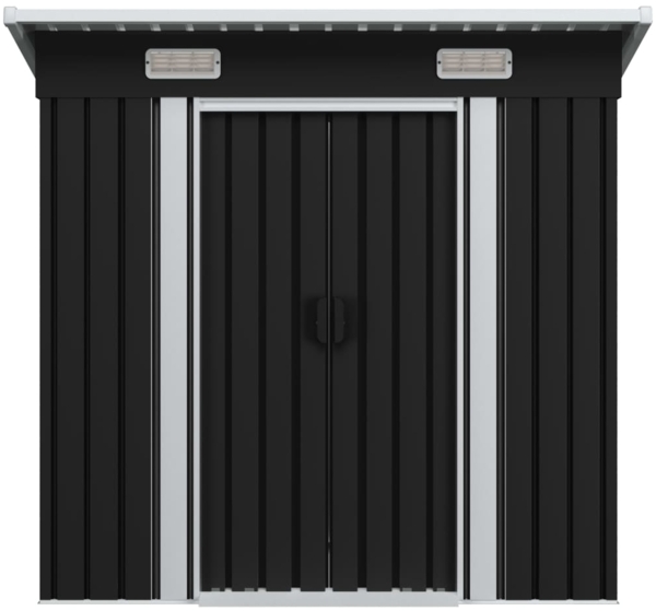 vidaXL Gartenschuppen Anthrazit Stahl 47026