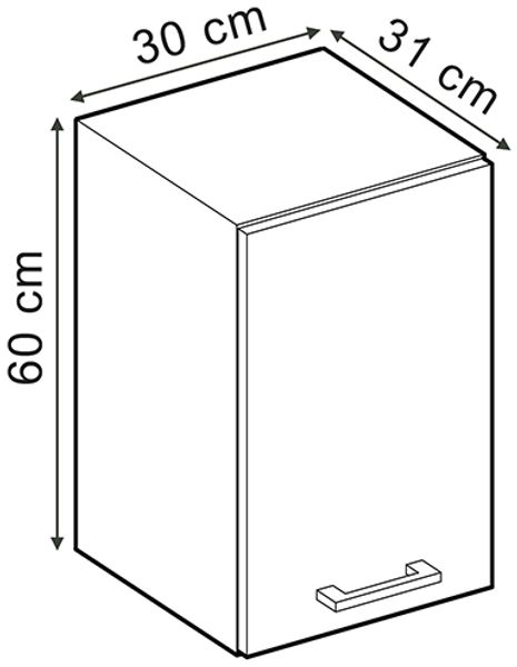 Hängeschrank R-Line Sonoma 30 cm Vicco Bild 3